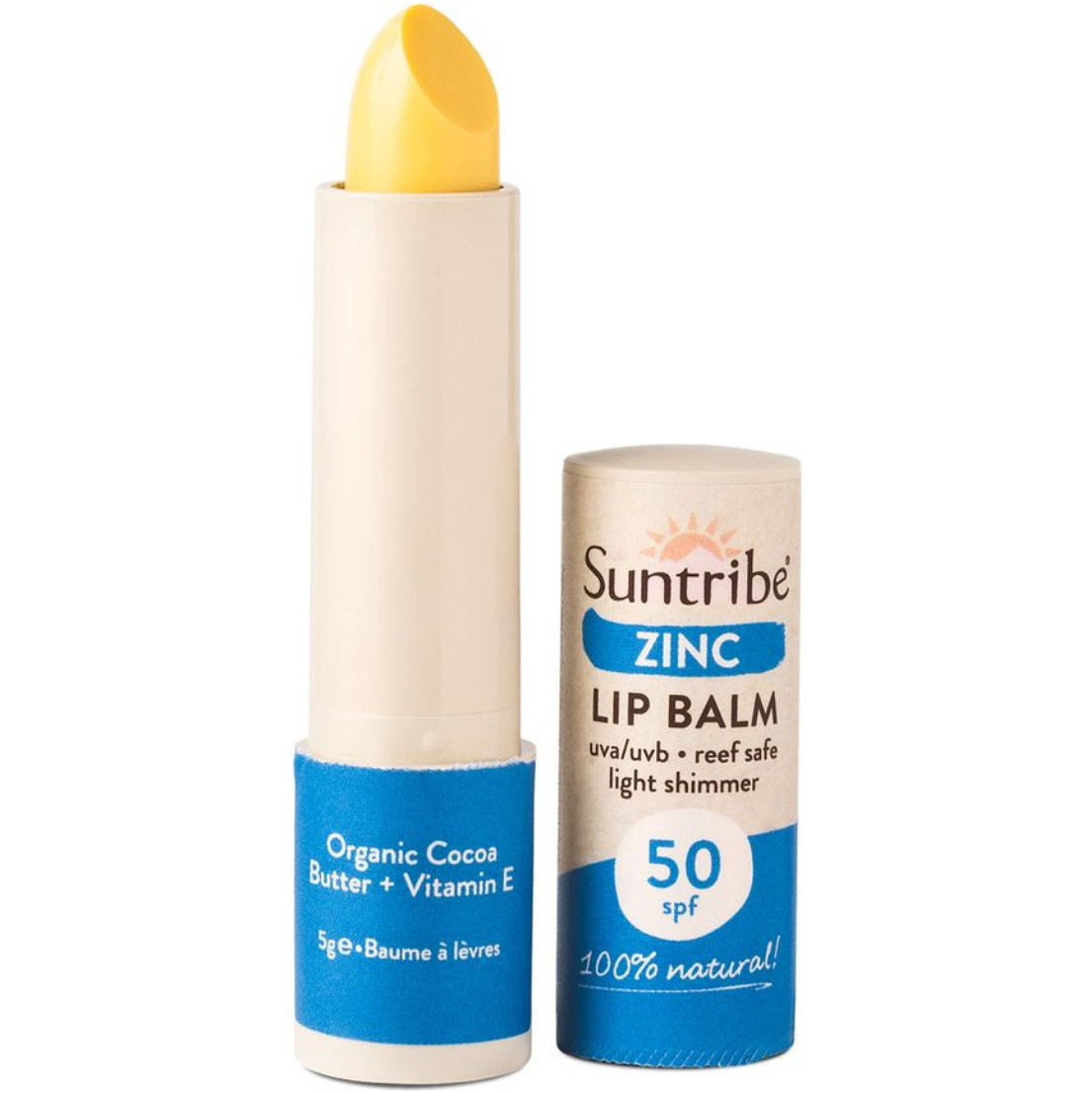 2026 Suntribe Organic Mineral Zinc Lip Balm SPF 50 STLBZS